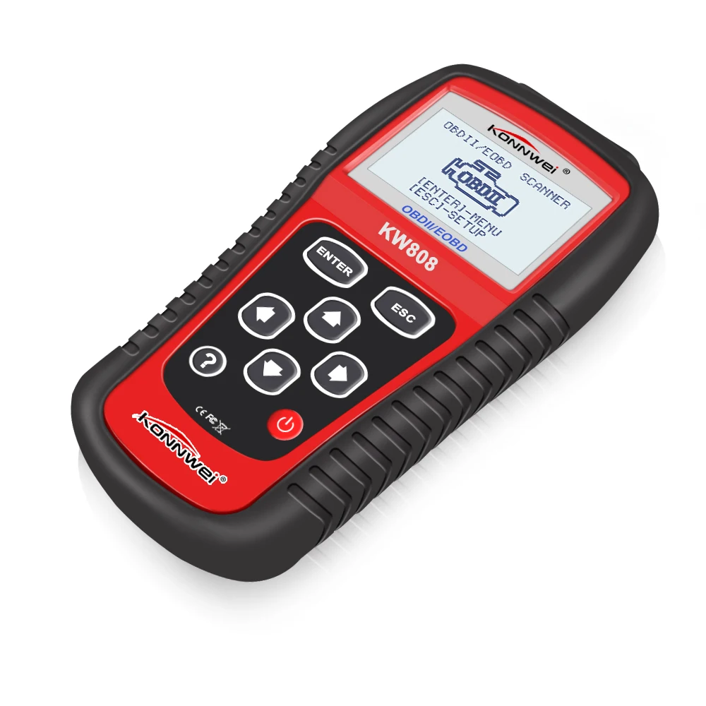 KONNWEI KW808 автоматический сканер Live Data Code Reader контроль двигателя автомобиля диагностический инструмент для CAN и всех современных OBD2 протоколов