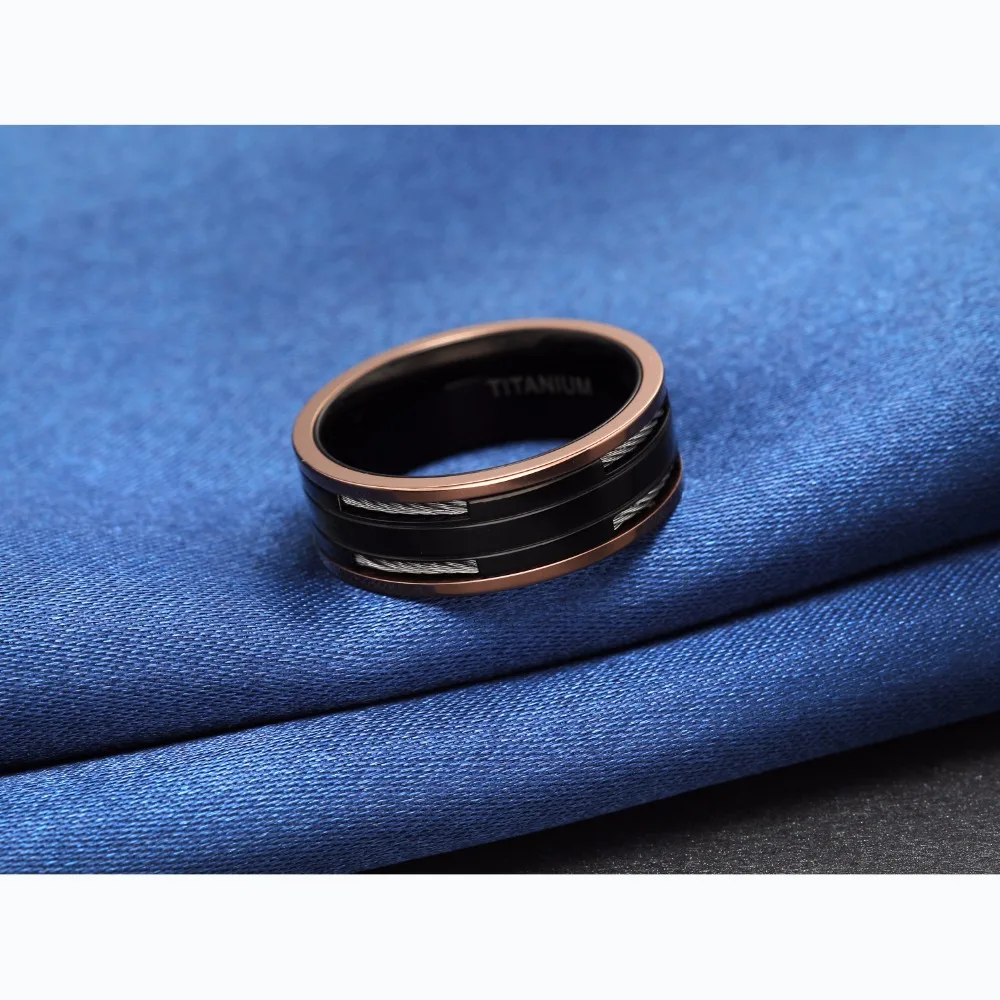 Кольцо из титана и карбида 8 мм черное/розовое/золотое|carbide ring|wedding ringsring engagement |