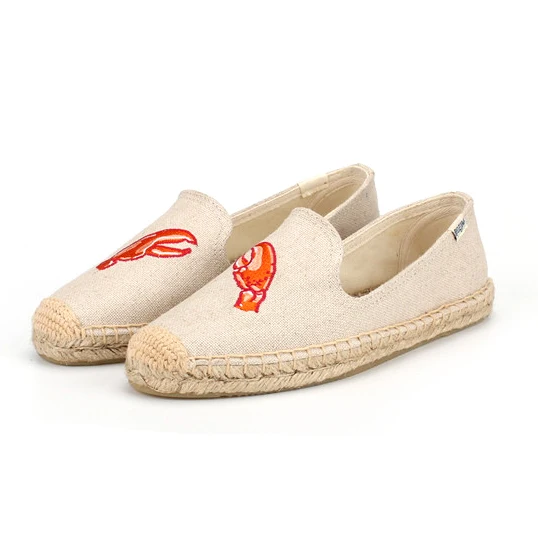 Женские эспадрильи на плоской подошве туфли Лоферы без застежки курительные