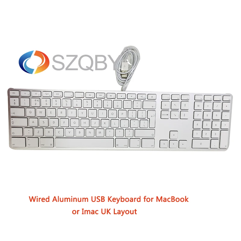 Алюминиевый Проводной USB A1243 клавиатура с 10 Ключ цифровая MB110LL/A для всех iMac или