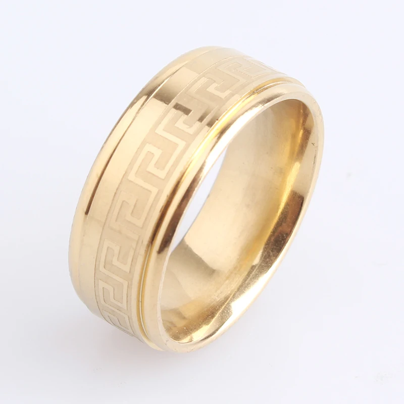 Бесплатная доставка 8 мм цвет золотистый Великой китайской стены 316L