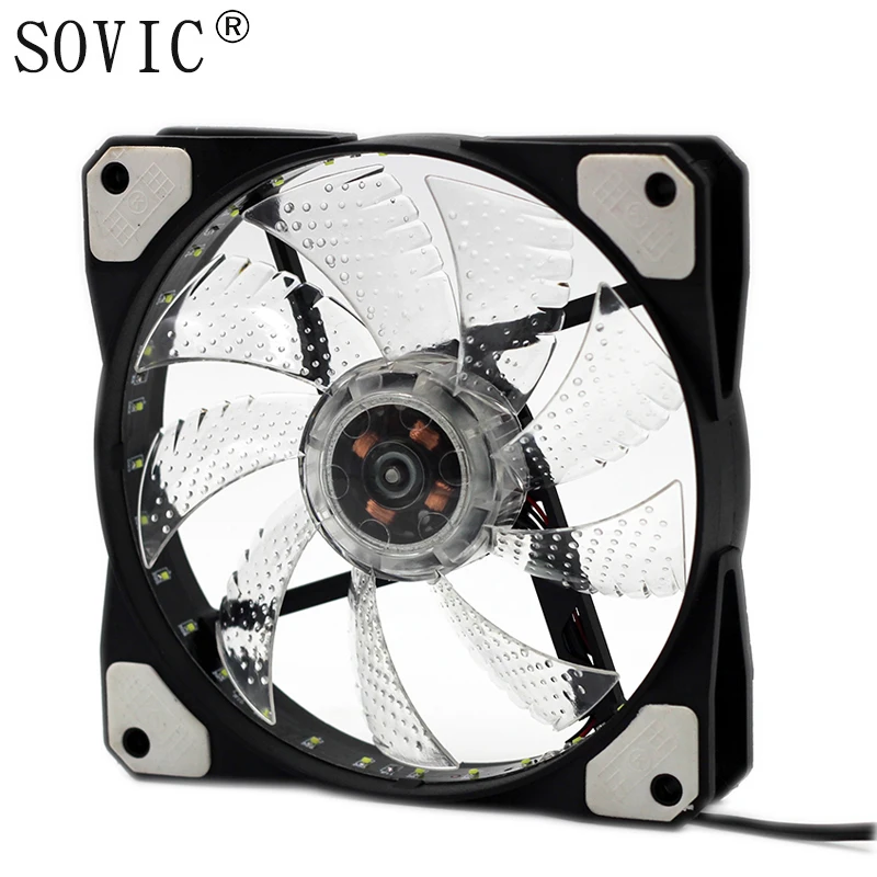 Охлаждающий вентилятор радиатора DC 12V 3PIN 4PIN 120*120*25mm 33 LED PC компьютер Корпус