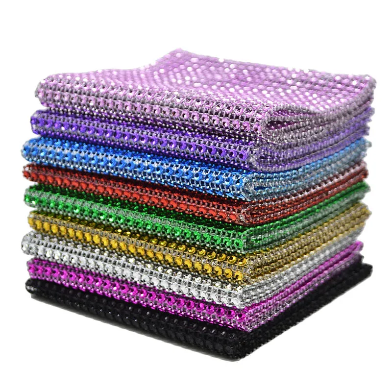 1 ярд блестящие акриловые стразы сетчатая лента Хрустальная обертка рулон ваза