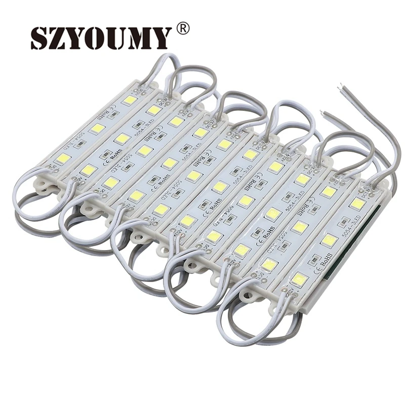 SZYOUMY 1500 шт 5050 3 светодиодный модуль водонепроницаемый IP65 DC12V RGB/W/WW/R/G/B/Y