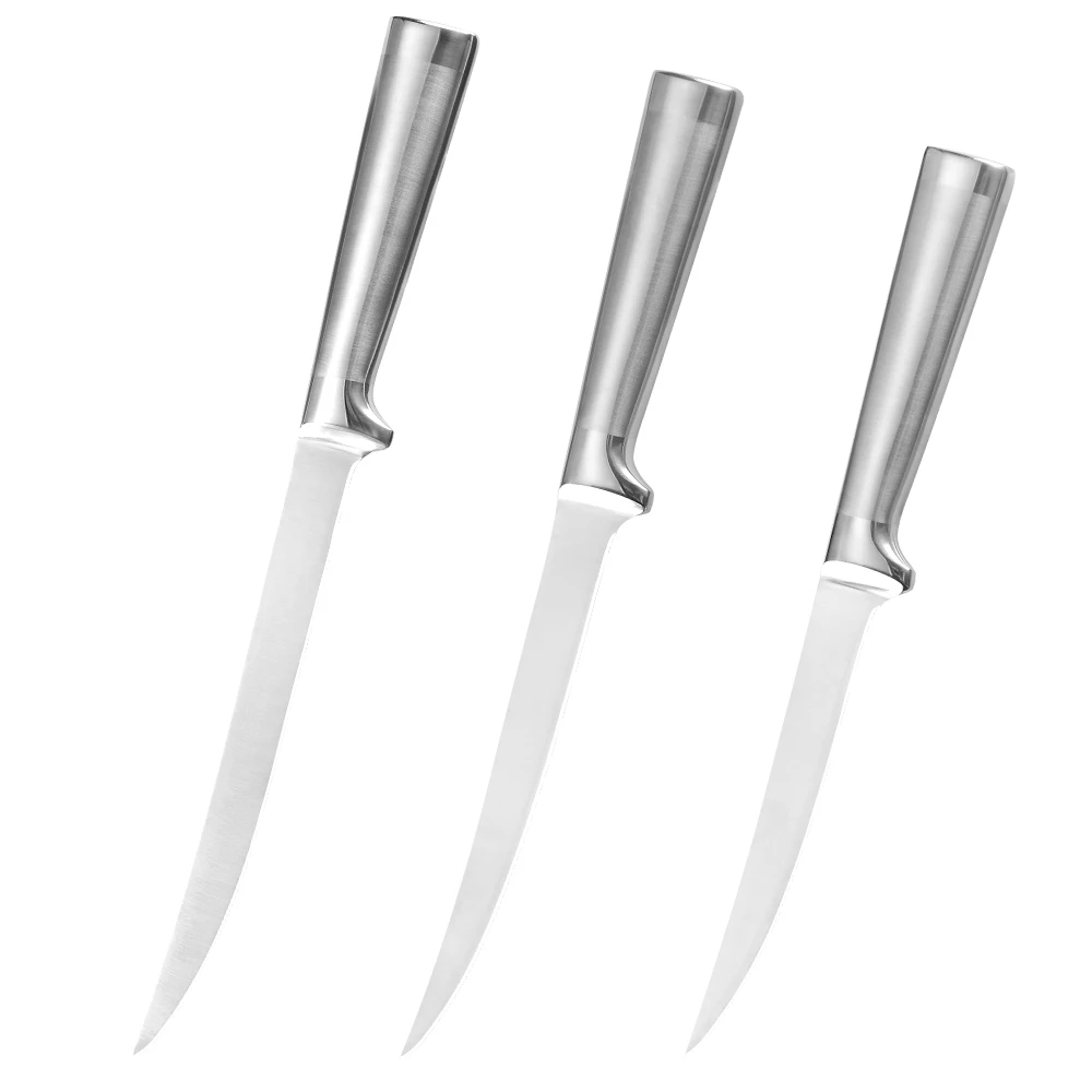 3 pcs set Дамаск Нержавеющая сталь нож-топорик мясо рыбы курица свинина овощерезка очень острое лезвие легко резать шеф-повара Ножи кости кухонные ножи для приготовления пищи - Цвет: 3 pcs set