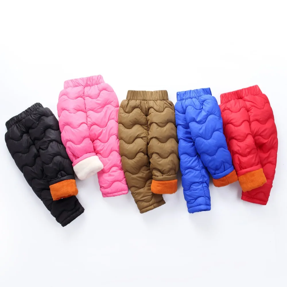 

autumn baby girls pants winter denim pants children plus velvet Jeans thick pants casual trousers kids warm christmas pants