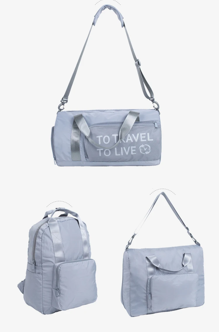 New Foldable Large Travel Bag Women Fashion Big Duffle Bag Shoulder Portable Weekend Bags Waterproof Travel Organizer Tote Pink