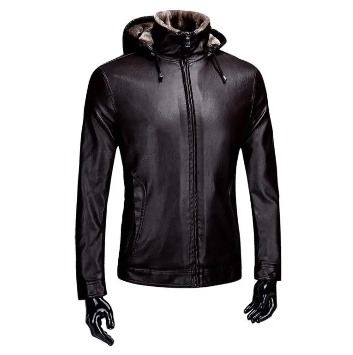 OLN высокое качество новые модные кожаные куртки для мужчин мужская кожаная