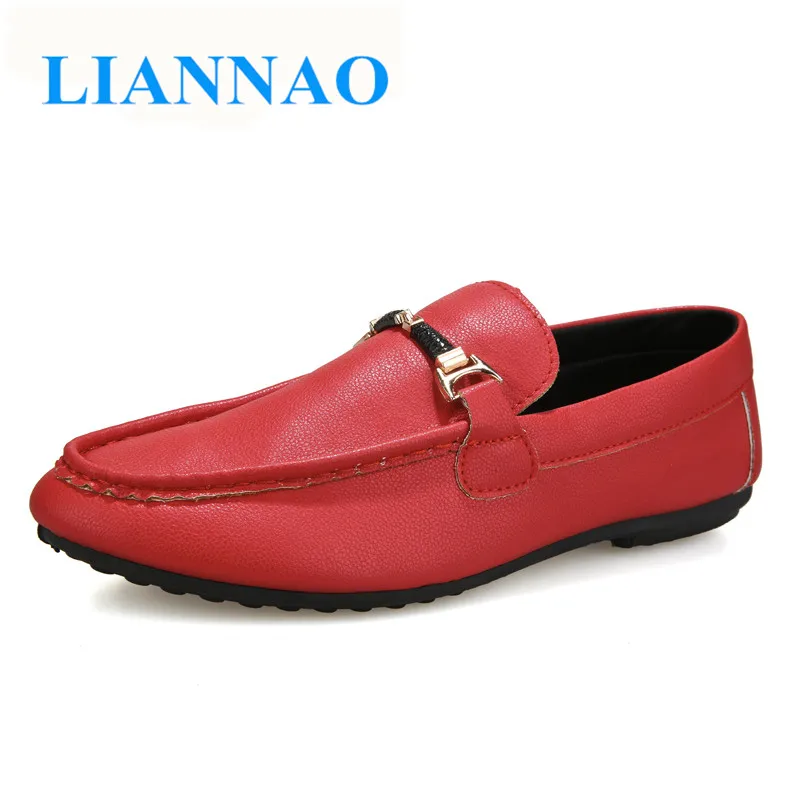 Мужская повседневная обувь кожаные мокасины лоферы модная удобная Chaussures мужские