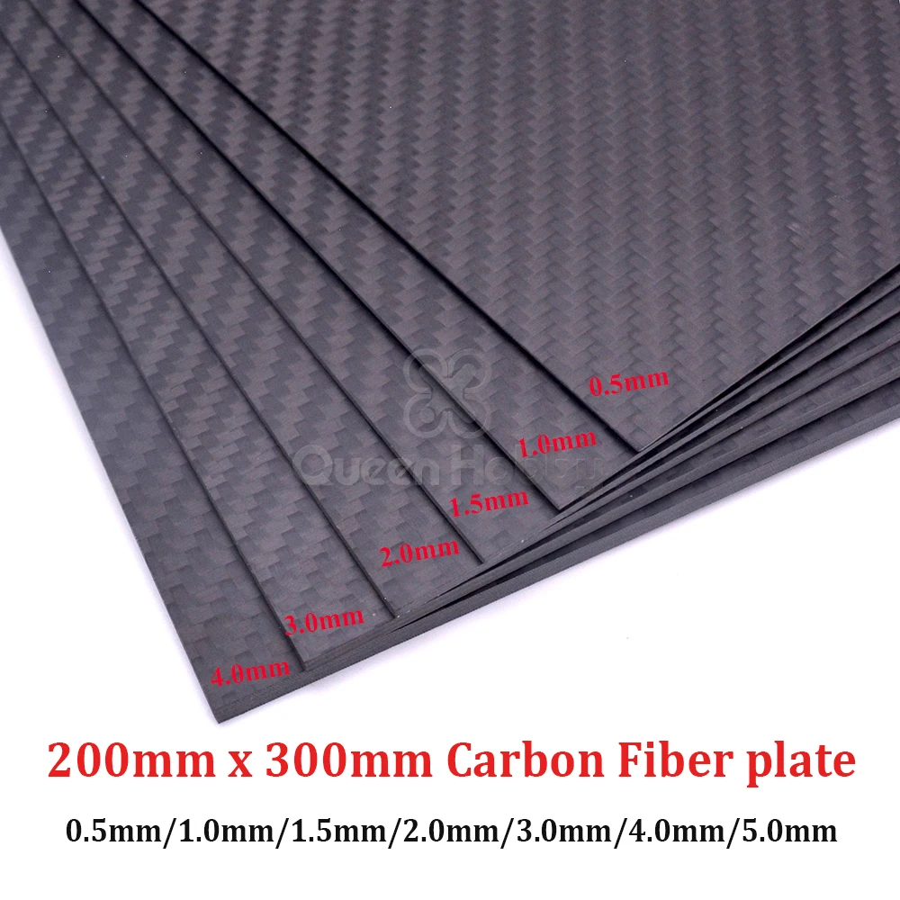 Матовая панель из настоящего углеродного волокна 200 мм x 300 0 5/1/1 5/2/3/4/5/10 мм|Детали и - Фото №1