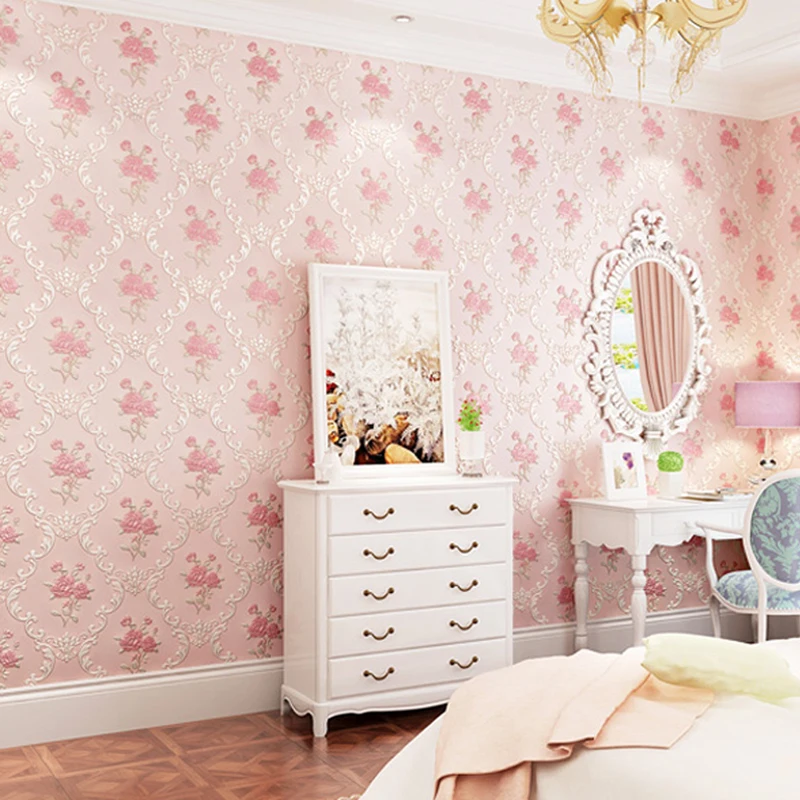 3d пасторальная Цветочная настенная бумага Свадебный декор автоматическая