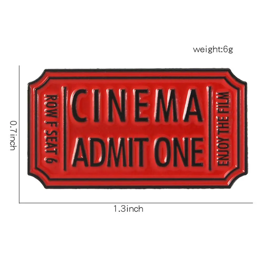 Fashion Enamel Pin Movie Ticket Brooch Lapel Pins Badge Film For Children Backpack Jewelry Gift | Украшения и аксессуары