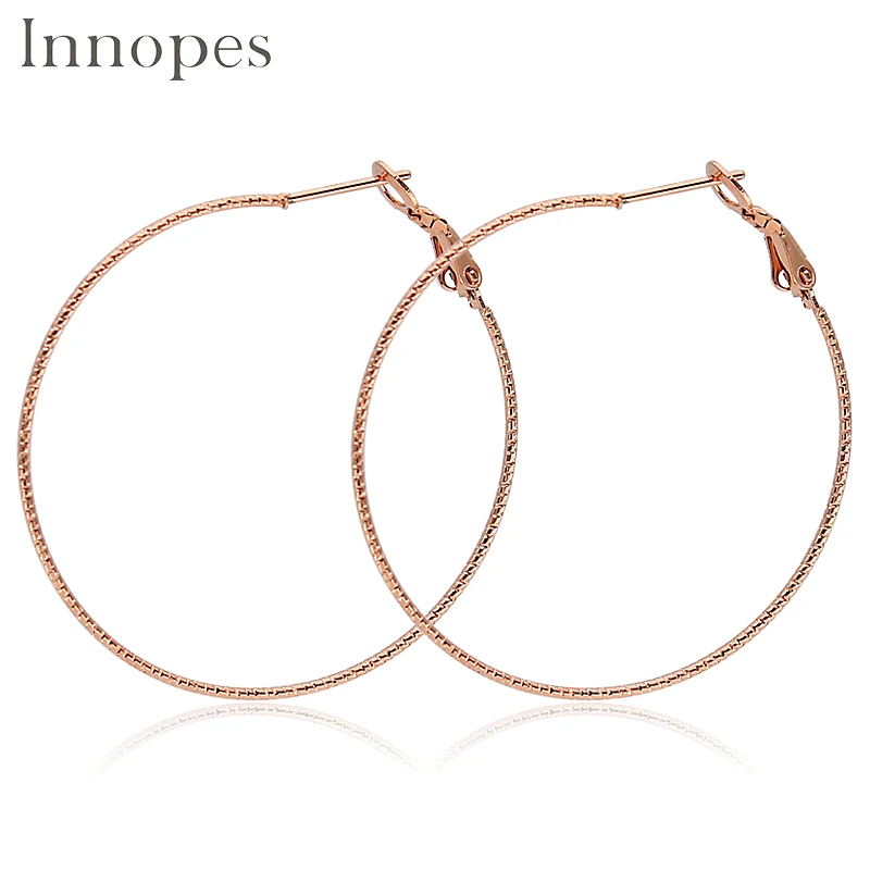 Innopes трендовые золотые серьги-кольца hyperbole большие круглые серьги из нержавеющей