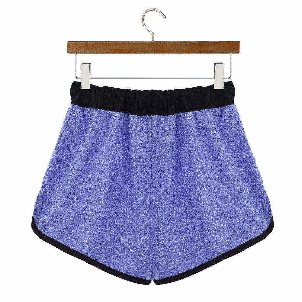2018 Summer Casual Shorts Womens Sweet Colors Patchwork Mid Waist Loose Drawstring Ringer pantalones cortos | Женская одежда