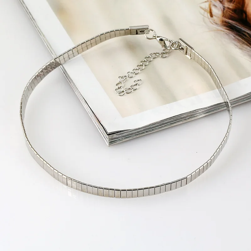 LZHLQ Трендовое металлическое колье геометрическое лезвие Chian женское до ключицы