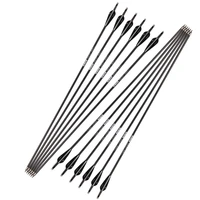 30 inches spine 350 carbon shaft arrows with removeable head for recurve compound bow under 75 pounds archery shoot 1224pcs