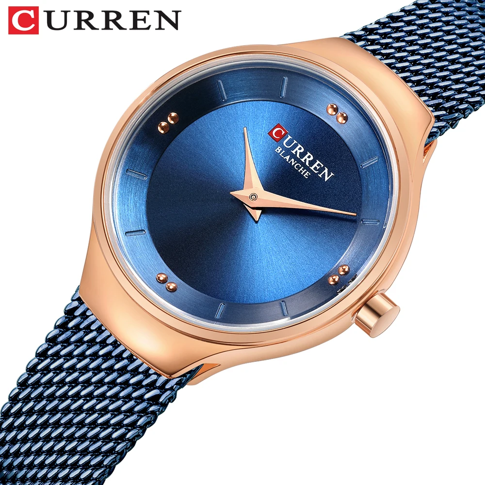 

CURREN Fashion Crystal Lady Watches Luxury Brand Women Dress Watch Waterproof Rose Gold Quartz Wrist Watches Relogio Feminino