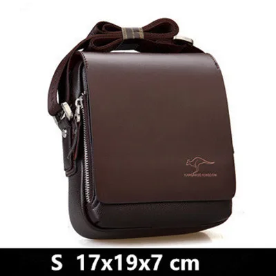 S 17x19x7 cm Дизайнерский брендовый портфель кенгуру, Мужская мягкая кожаная сумка на плечо для путешествий, деловая офисная сумка для ноутбука, сумка-мессенджер - Цвет: S 17x19x7 cm