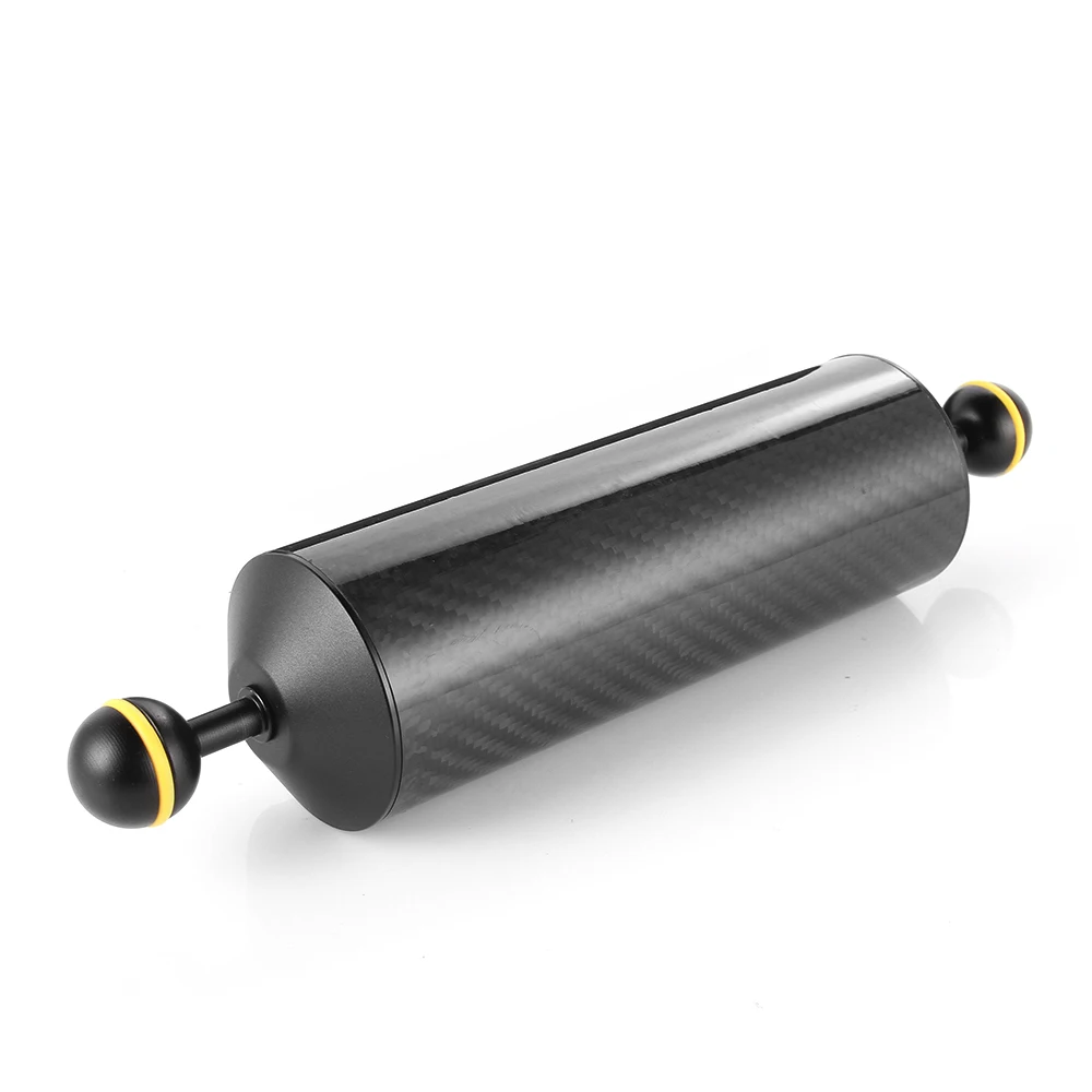 

330mm 13" Carbon Fiber Float Buoyancy Aquatic Arm Double Ball Extension Diving Camera Underwater Tray