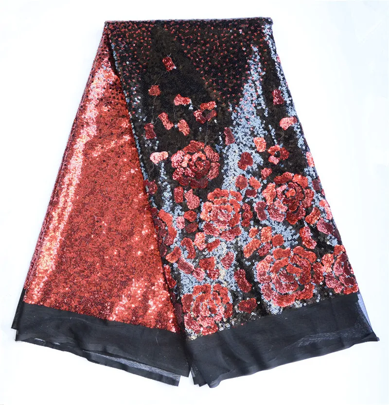 JLN12 французский африканский тюль кружева ткани расшитой пайетками фуксия женщин