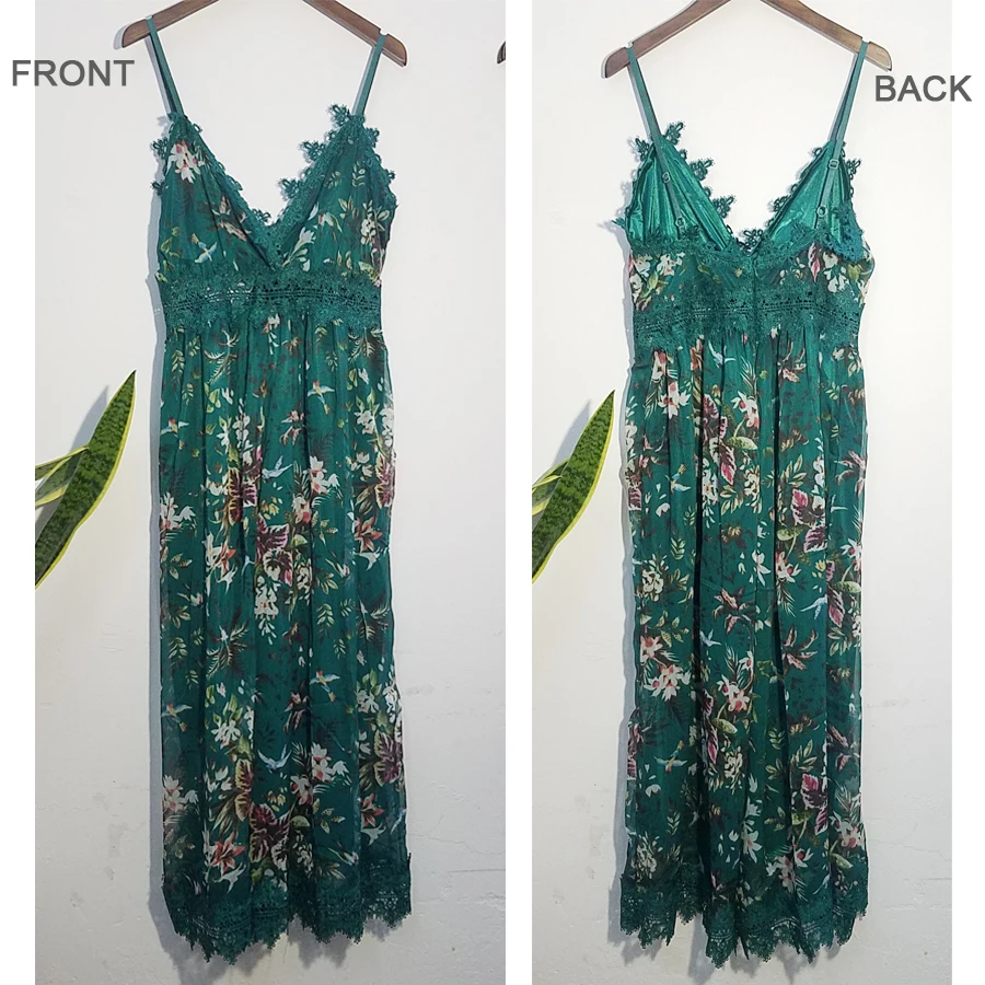 2018 зеленые шифоновые женские комбинезоны с цветочным принтом сексуальный