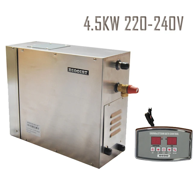

Free Shipping 4.5KW220-240V 50HZ Stainless steelCommercial/domestic use Vapor steam bath generator for home spa