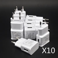 10PCS lot Plug Wall Travel USB Charger Adapter For Samsung galaxy note For iphone HTC Huawei Xiaomi