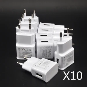 10pcslot 5v 2a eu plug wall travel usb charger adapter for samsung galaxy s5 s4 s6 note 3 2 for iphone 7 6 5 htc huawei xiaomi free global shipping