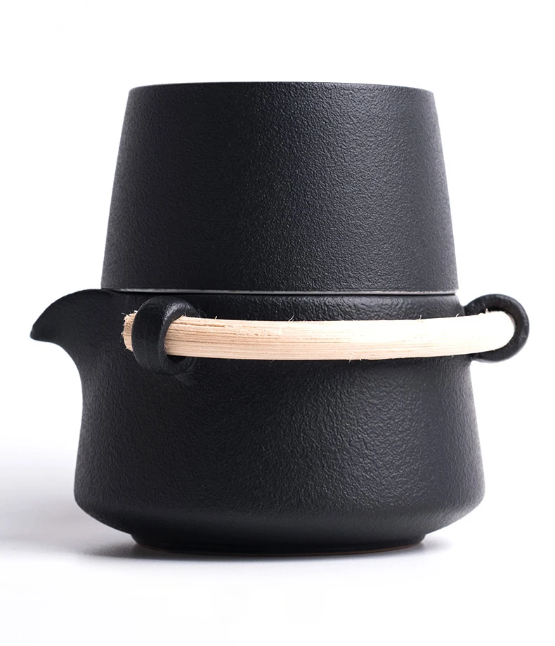 TANGPIN черная посуда керамическая чайник с 2 чашками gaiwan чайные наборы портативный дорожный чайный набор Посуда для напитков