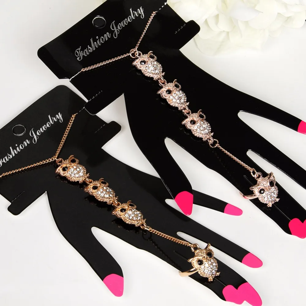 Женский браслет-шарма Moulanfa уникальный браслет в виде совы с петлей на палец