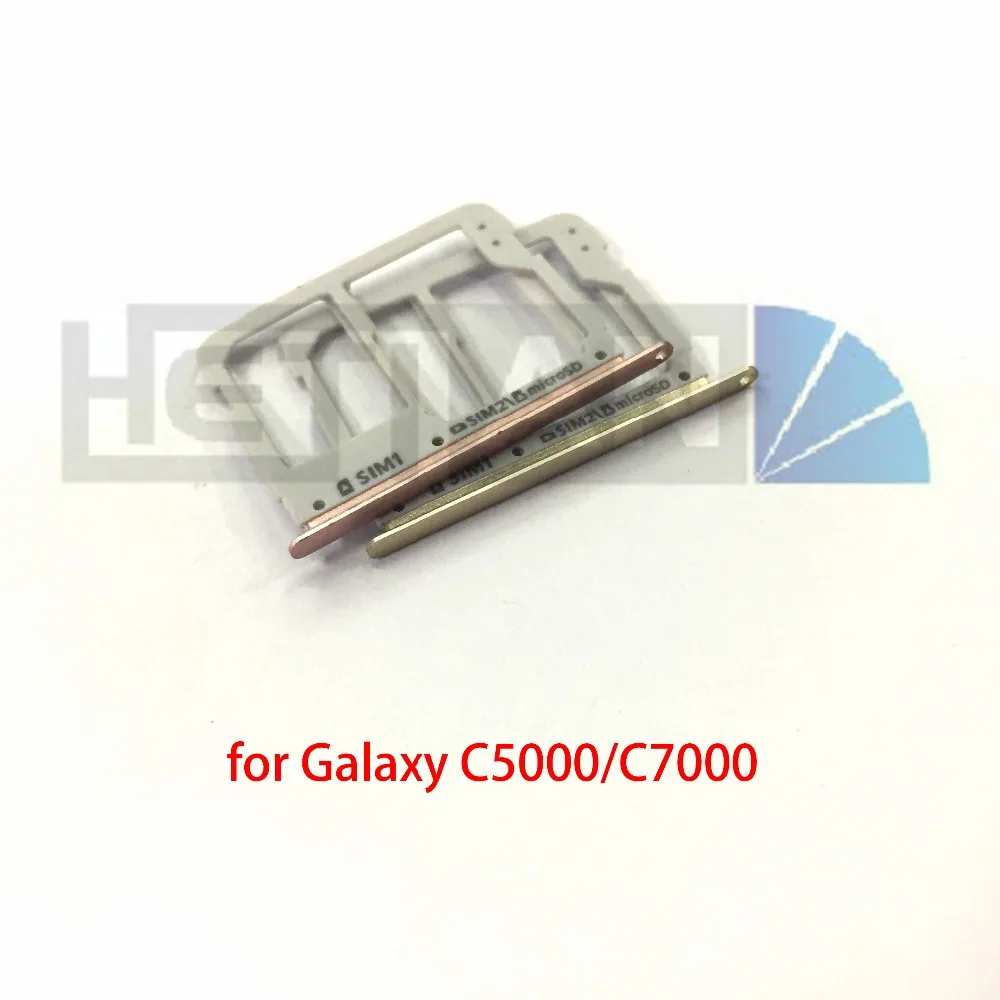 

1 шт., лоток для карт Micro SD для Samsung Galaxy C5 C7 C5000 C7000. Черный, белый/золотой/розовый