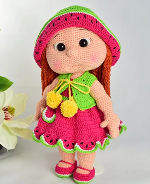 Вязаные Игрушки Кукла-амигуруми Девушка номер WS0026