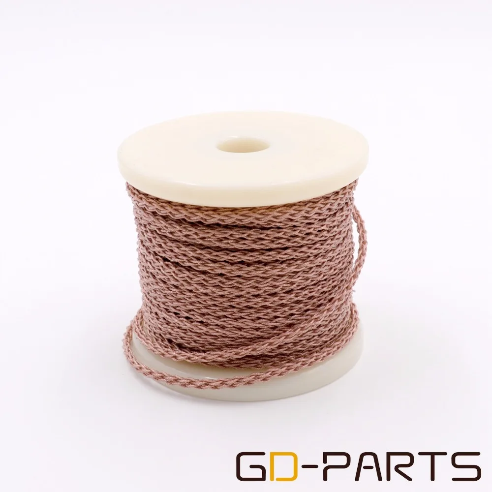 GD PARTS Гибкая оплётка 6N OCC медный кабель для наушников из мягкого ПВХ Серебристая