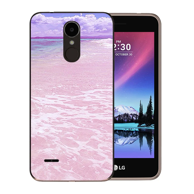 Luxury Flexible For LG K4 2017 Phone Case EU Version Pinky Pattern Soft Silicon TPU Full Protective X230 Shell |