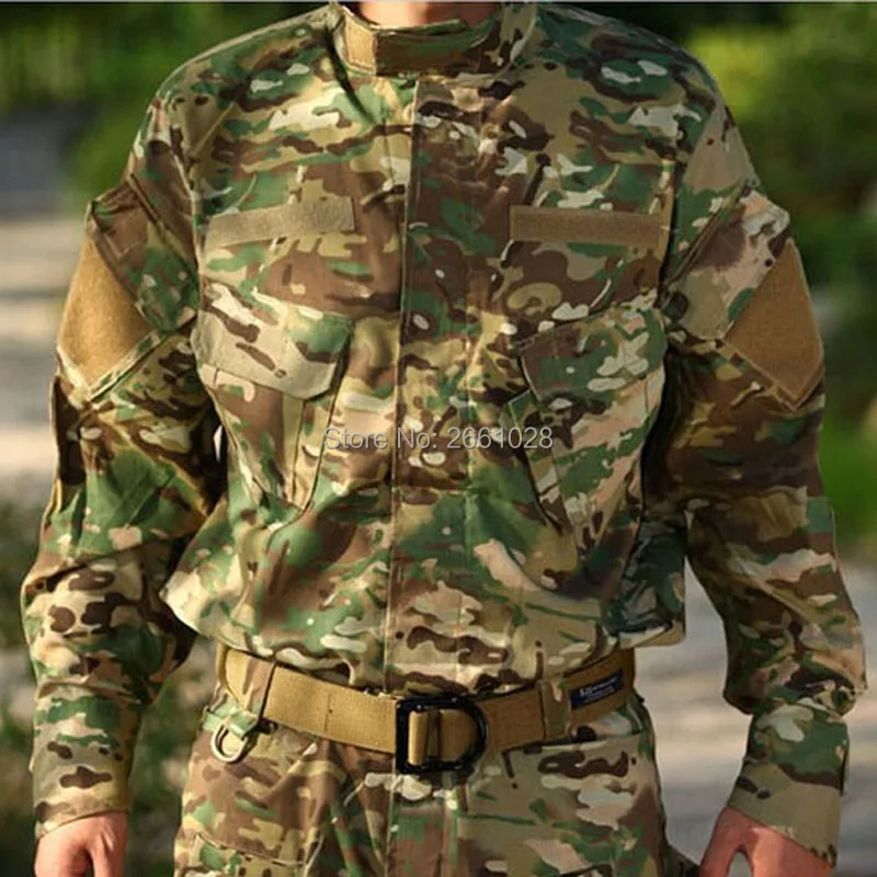 

Combat Uniform Set Camouflage Military Shirt & Pants Airsoft Paintball War Game Clothes Multicam Suits