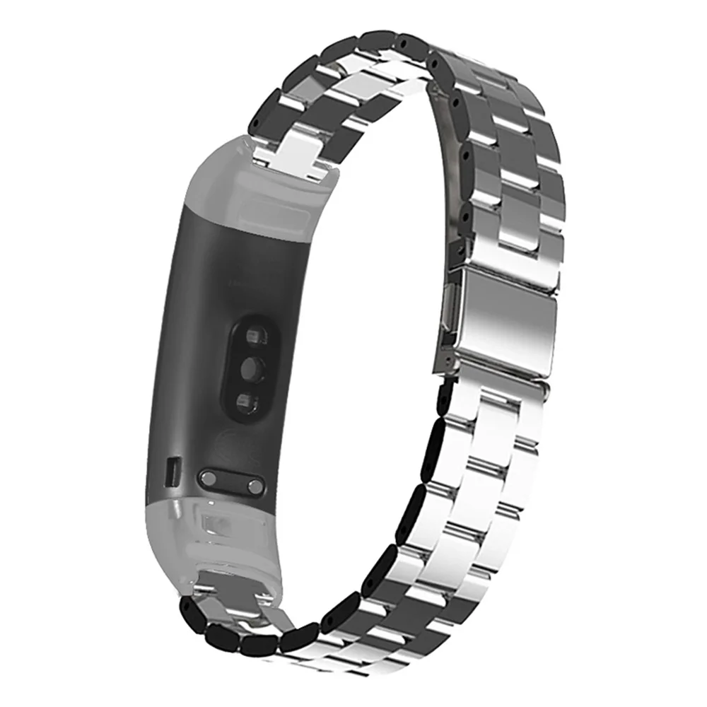 Серебристый Сменный ремешок из нержавеющей стали для часов huawei Band 3 Pro металлический ремешок для huawei 3 Band фитнес-трекер аксессуары - Цвет: Серебристый