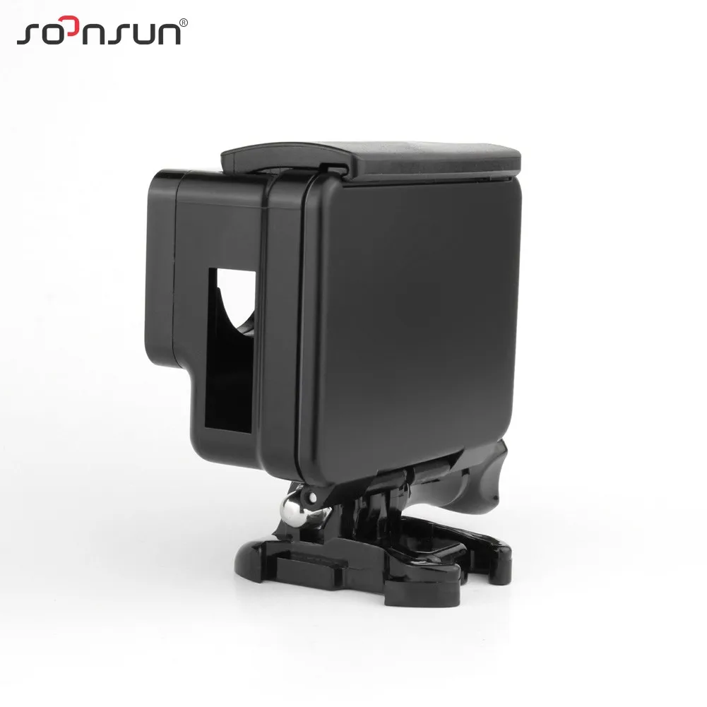 SOONSUN Светонепроницаемый чехол с каркасом жесткий для GoPro Hero 4 3 + защитный боковым
