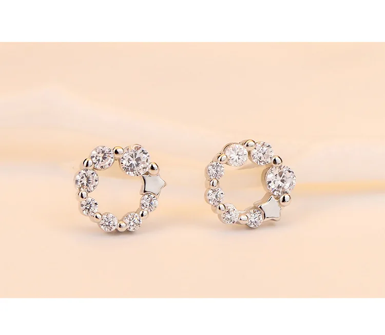 Женские серьги с кристаллами круглые геометрические ювелирные украшения