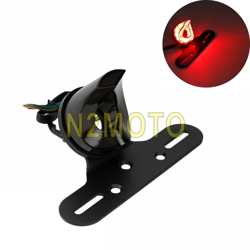 Универсальный мотоциклетный светодиодный тормозной фонарь с держателем