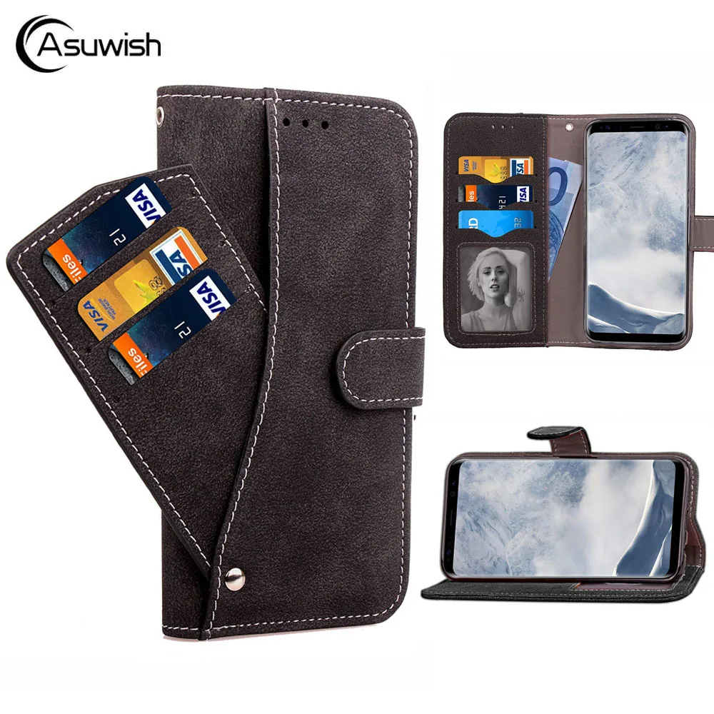 Кожаный чехол-книжка с откидной крышкой для телефона Samsung Galaxy S8 GalaxyS8 S 8 Plus 8plus S8plus SM SM-G950 G950F G955 G955F Чехол-книжка