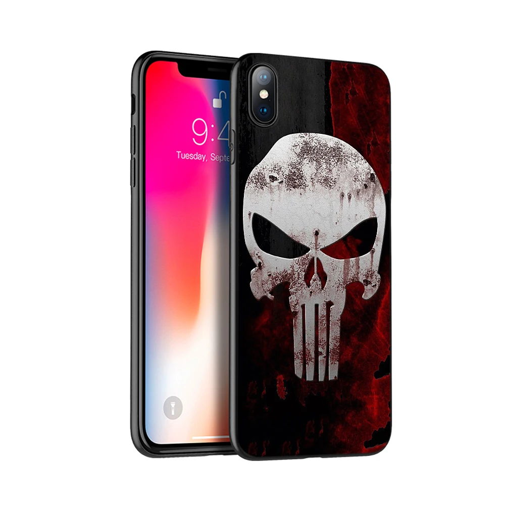 16751 Черный чехол ТПУ для iphone 5 5s se 6 6s 7 8 plus x 10 чехол силиконовый чехол для iphone XR XS MAX чехол Каратель - Цвет: 16751