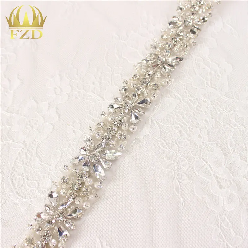 (10 ярдов) оптовая продажа 1 ярд ручной работы пришить на горячей фиксации бисером