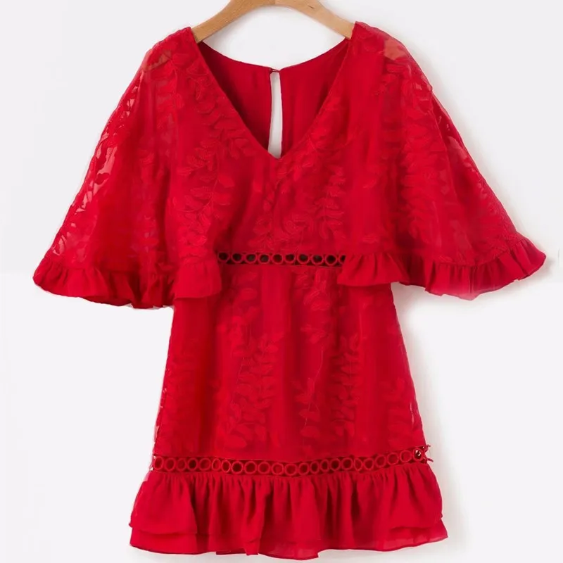 2019 летнее повседневное женское вязаное белое платье с расклешенными рукавами