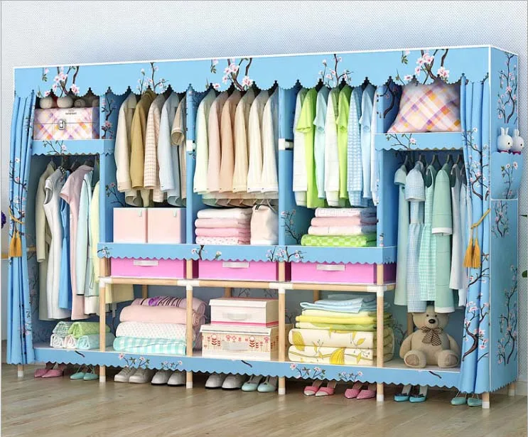 Шкаф из массива дерева Легко собранный гардероб длина 210 см | Дом и сад