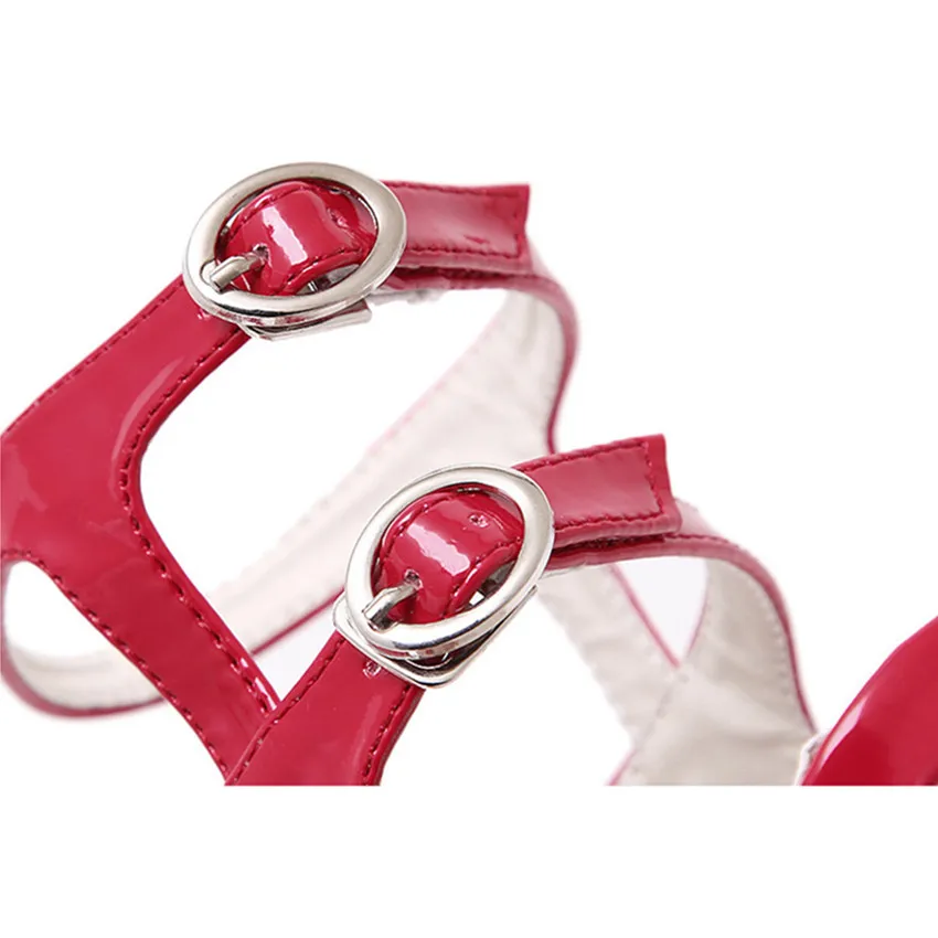 3 Colors 2019 new fashion women shoes summer solid sandals white black Red Thick Bottom 16cm high heels lady dress Party | Обувь