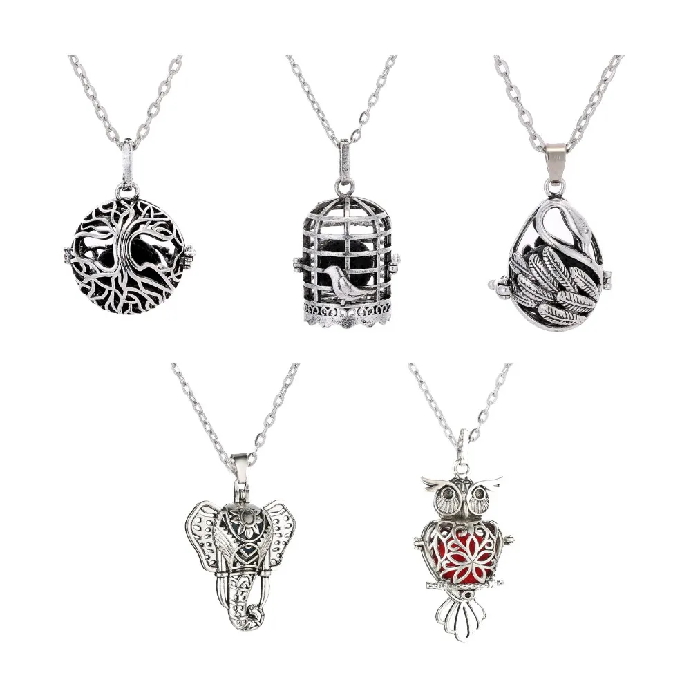 Ожерелье с диффузором для ароматерапии винтажное ожерелье медальоном фетровый