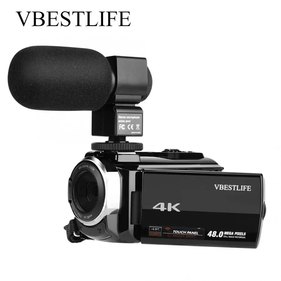 4 K 48MP WiFi цифровая видеокамера с функцией ночного видения camaras
