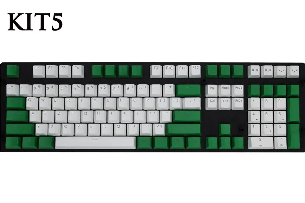 kit 5 MP 108 Ключи светодиодный PBT Keycap двойной снимок с подсветкой колпачки OEM профиль Cherry MX Переключатель Keycap для механической игровой клавиатуры - Цвет: kit 5