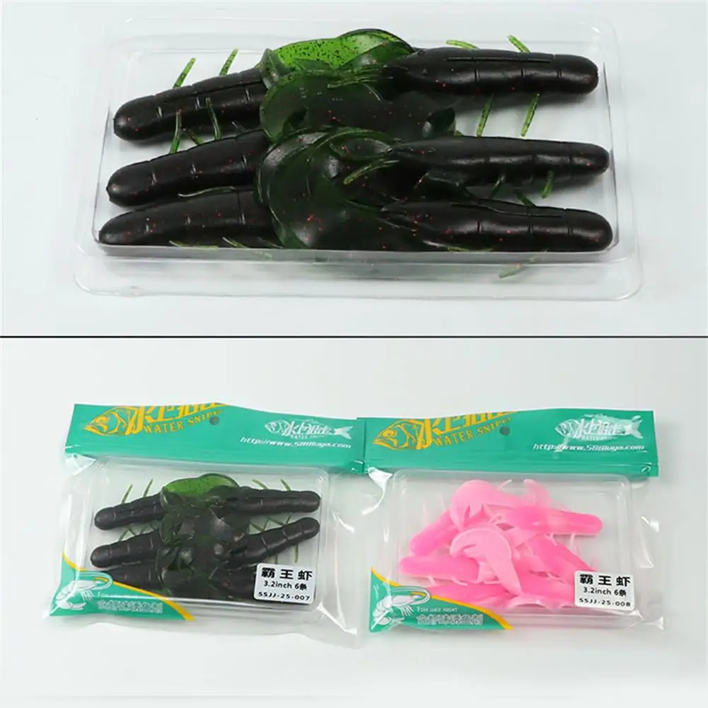 DSstyles вода. Снайпер рыболовные приманки 6 шт./лот Craw Тип Softbait Скакалка рыболовная