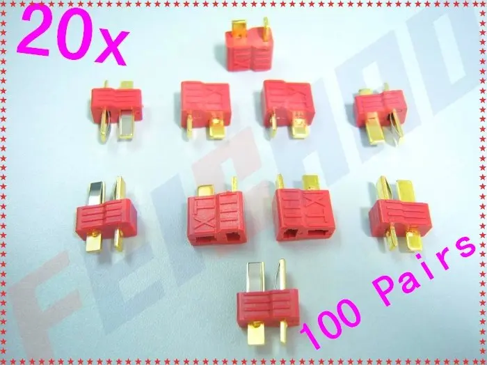 

F01717-100,100 Pairs Dean Connector XT plug T plug For ESC Battery
